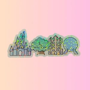 Waterproof Holographic Disney Park Sticker